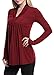 Ninedaily Women Tops Knot Front V Neck Long Sleeve Casual Tunic Blouse
