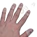 BCP 5 Different Sizes Guitar Fingertip Protectors Silicone Finger Guards for Ukulele Electric Guitar(Clear Color)