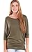 Ladies Dolman Style 3/4 Sleeve Long Hem Top, Multiple Colors Available