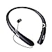 Bluetooth Headphones Retractable Earbuds Neckband Wireless Headset Sport Sweatproof Earphones with Mic (Bluetooth 4.1,Noise Cancelling, 14 Hours Play Time) (Matte Black)