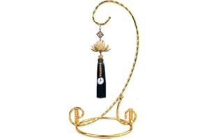 YY YEARCHY Ornament Display Stand for Small Hanging Glass Globe Ball, Air Plant Flower Holder (Gold, 7.7" x 4.3")