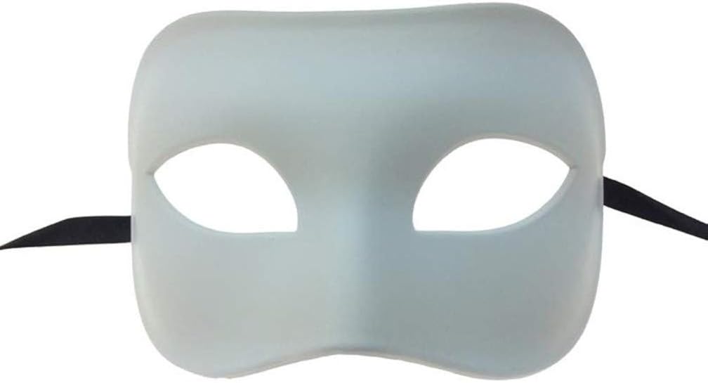 Paint Your Own White Eye Mask Adult Halloween DIY