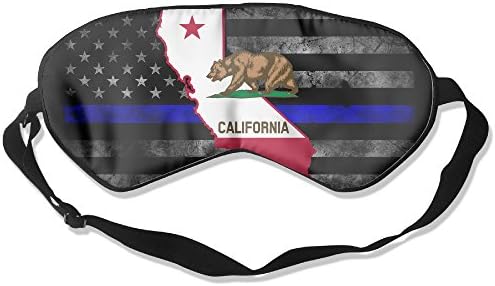 Unisex California Bear Sleep Natural Silk Sleep Mask/Eye Mask Cover With Adjustable Strap
