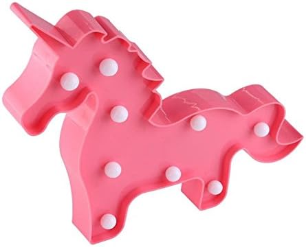 LED Night Lamp Marquee Indoor Light 3D Table Light Wall Lamp for Home,Birthday Party Light Decoration,Holiday Gift for Kids Battery not Include (Unicorn)