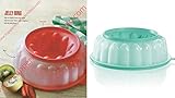 Tupperware Jel-ring Jello Mold Mint Green/Red
