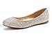 DREAM PAIRS Women's Sole-Shine Rhinestone Ballet Flats Shoes