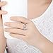 Presentski Fashion 925 Sterling Silver Crown Princess Diamond Ring Romantic Lovers Ring