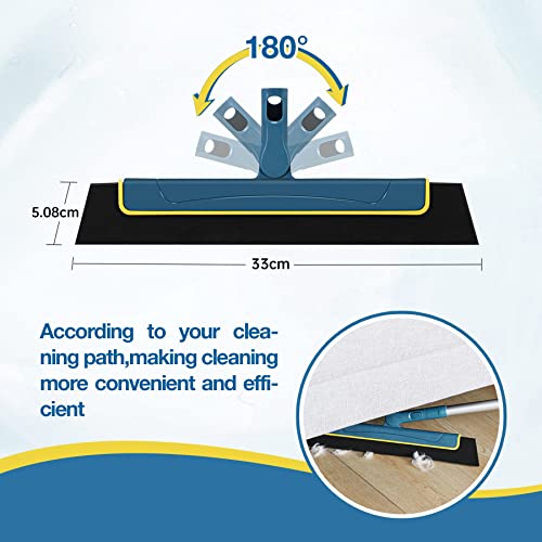 CLEANHOME Shower Scraper with long handle,Professional Water Squeegee，adjustable and removable (53 inches), can clean water, pet hair, good helper for bathroom floors, windows, mirrors and tiles