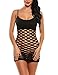 Avidlove Women's Fishnet Lingerie Mesh Hole Strap Chemise Babydoll Mini Dress