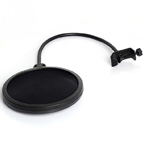 UTP 360 Degree Flexible gooseneck Holder Double Layer Studio Speaking Recording Microphone Mic Wind Screen Mask Shield Pop Filter