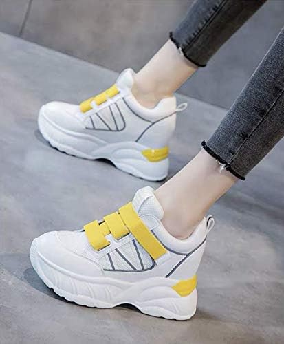 Amazon スニーカー レディースインソールヒール 厚底 ハイカット キャンバス レジャー ランニング オールシーズン オシャレ フラットシューズ 美脚 38 黄 ノーブランド品 スニーカー