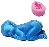 Fanku Cute Sleeping Baby Shape Cake Mold 3D Fondant Bakeware Cake Baking Tools Kitchen Dining Random Color