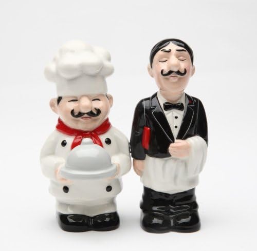 Magnetic Salt and Pepper Shaker - Chef & Waiter