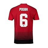 Manchester United Home #6 Pogba 2018-2019 Season Men's Soccer Jerseys Color Red