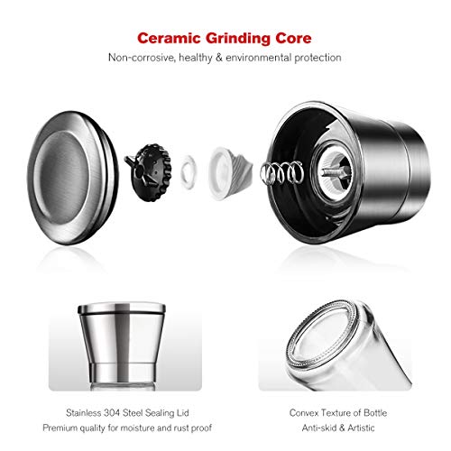 5 Salt+Pepper+Grinder+Adjustable+Ceramic