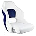 Leader Accessories Two Tone Captains Bucket Seat Premium Sports Flip Up Boat Seat (White/Blue)