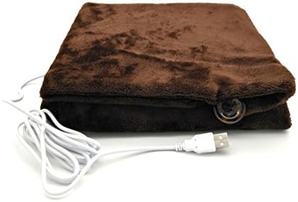 USB Heating Pad Cushion Heated Blanket for Cold Therapies Relief Home Office (Coffee)
