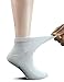Yomandamor Women's 5 Pairs Non-Binding Cotton Ankle Diabetic/Dress Socks with Seamless Toe and Cushion Sole