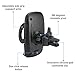 Car Mount, M-Better Air Vent Car Mount Cell Phones Holder with 360-degree Rotation for iPhone 7 7 Plus iPhone 6s Plus 6s 5s 5c Samsung Galaxy S6 HTC LG Nexus Nokia GPS Device [Cool Black]