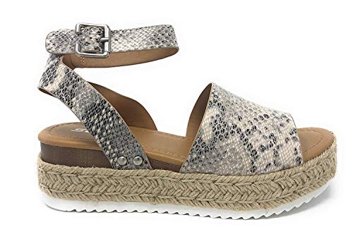 1 SODA+Espadrilles+Flatform+Studded+Sandals