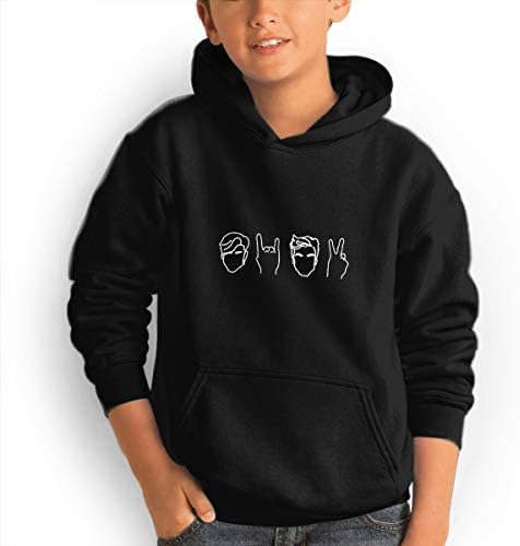 CustomART Boys Girls Teens Hoodies Hooded Sweatshirt Aesthetic Pullover Hoodie for Teen, Dolan Twins Stone Scissors