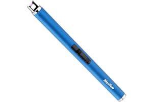 MeeToo Electric Lighter Fluorescent Lighter Candle Lighter Rechargeable Type-C Plasma Lighter Arc Windproof USB Lighter Grow in The Dark for Candle Party Blue