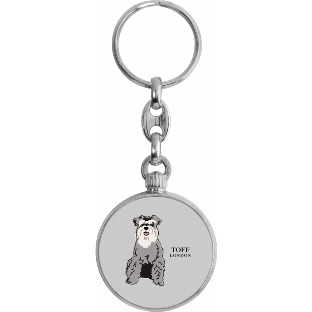 Toff London Grey Miniature Schnauzer Dog Keyring