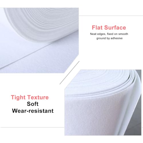 Gdmokle 1 x 10 m White Wedding Rug for Party Church Ceremony 2.5mm Thick Polyester Disposable Roll Carpet for Event