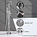WOODBRIDGE Chrome Freestanding Tub Filler Bathtub Floor Mount Brass Bathroom Faucets with Hand Shower, F-0002