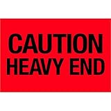 Tape Logic TLDL1073 Labels,Caution Heavy End, 2" x
