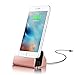 iMoreGro Phone Dock Charging Stand Dock Station Compatible with Phone XS/X/8/8 Plus/7/7Plus/6/6 Plus/6s/6s Plus/5/SE(Rose Gold)