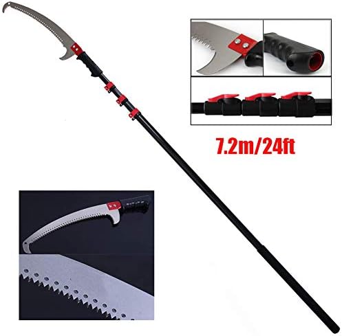 伸縮式ポールソー7 2m 24ft伸縮式伸縮式ランドスケープポールソー Sale開催中 枝と葉の剪定とトリミング伸縮式リムソー