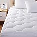 oaskys Mattress Pads Cover Queen Size,Mattress Topper Cover Cotton Pillow Top with Snow Down Alternative Fill