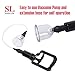 SunlitLife Reinforced Plastic Chinese Cupping Set with Vacuum Suction Pump and Extension Hose, English Manual. TCM Massage Cupping Therapy Set (12 Cups)