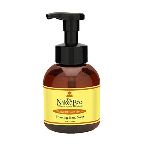 The Naked Bee Orange Blossom & Honey Foaming Hand Soap – 12oz Paraben-Free Moisturising Liquid Cleanser in Dispenser, Gentle Skincare Formula