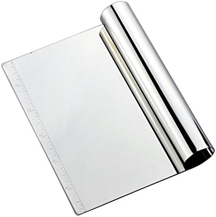 Homy Feel Pastry Cutter Bench Scraper Stainless Steel Scraper &amp; Chopper (5.9 x 4.7 inches)
