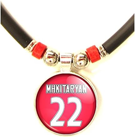 Henrikh Mkhitaryan 3D Glass Soccer Jersey Necklace