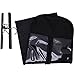 Hair Extension Storage Bag, Hair Extension Hanger Strong Holder, Dust-proof Portable Suit with Transparent Zip Up Closure- Lightweight, Waterproof and Portable (Black)