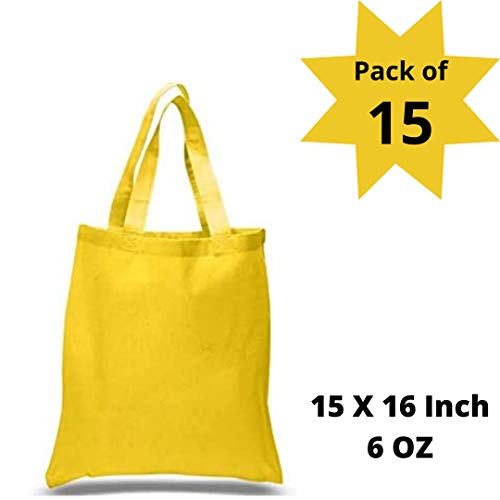 yellow canvas bag