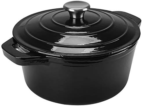 Puricon Quart Enameled Cast Iron Dutch Oven with Lid, QT