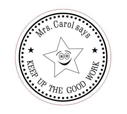 Amazon Com Teachers Stamp With Star Logo And Keep Up The Good