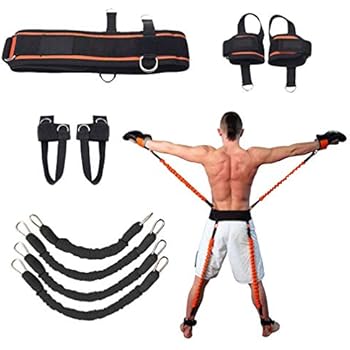 Sunsign Speed and Agility Resistance Bands Trainer for Vertical Jump Squat Boxing MMA Taekwondo Karate Bounce Softball Basketball Volleyball Football Training Black