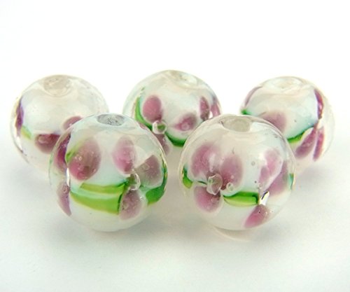 とんぼ玉 R2m 12mm ガラスビーズ 5個 白 水中花 花柄 トンボ玉 パーツ アクセサリーの買取価格 相場 高価買取なら買取一括比較のウリドキ