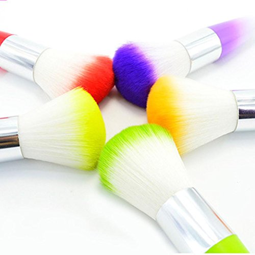 Nail Art Dust Cleaner Brushes Tool For Acrylic UV Gel Powder Remover Kit for Women (Purple)