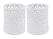 EasyPAG Metal Round Pencil Holder 2 Pack Pen Cup Holders Organizer for Desk, White