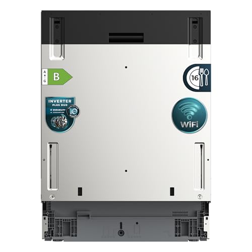 Cecotec Built-in Dishwasher 60 cm 16 Services with WiFi Bolero Aguazero 8700 Full-BI Connected. Inverter Plus Duo Engine, 16 Programs, Cutlery Tray, Touch Panel and Voice Control, Steam Function