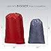 HOMEST 2 Pack Large Nylon Laundry Bag, Machine Washable Large Dirty Clothes Organizer, Easy Fit a Laundry Hamper or Basket, Can Carry Up to 4 Loads of Laundry, Purple and Blue