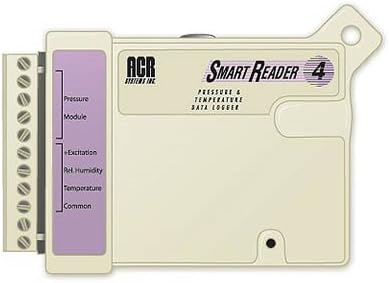 ACR Systems 01-0116 SmartReader Plus 4 4-Channel Pressure, Temperature and RH Data Logger, 128 KB, 30 Amp