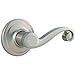 Kwikset Lido Dummy Door Handle, Single Sided Lever for Closets, French Double Doors, and Pantry, Satin Nickel Non-Turning Right Handed Interior Push/Pull Lever, with Microban Protection