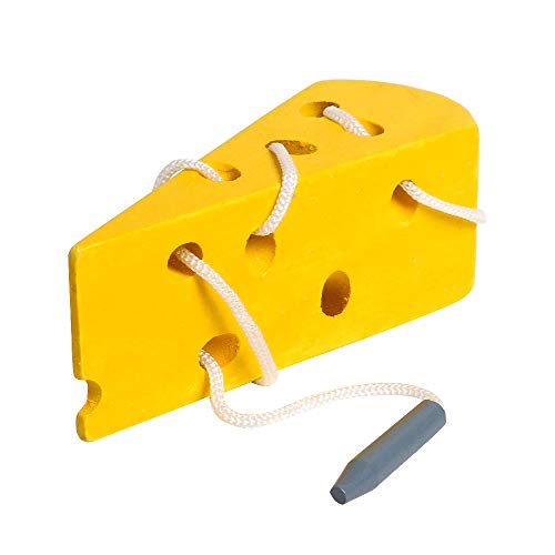 USATDD Wooden Lacing Cheese Toy Montessori Activity Early String